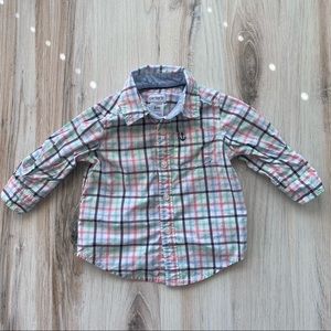 Carter's Plaid Button Up - 6M